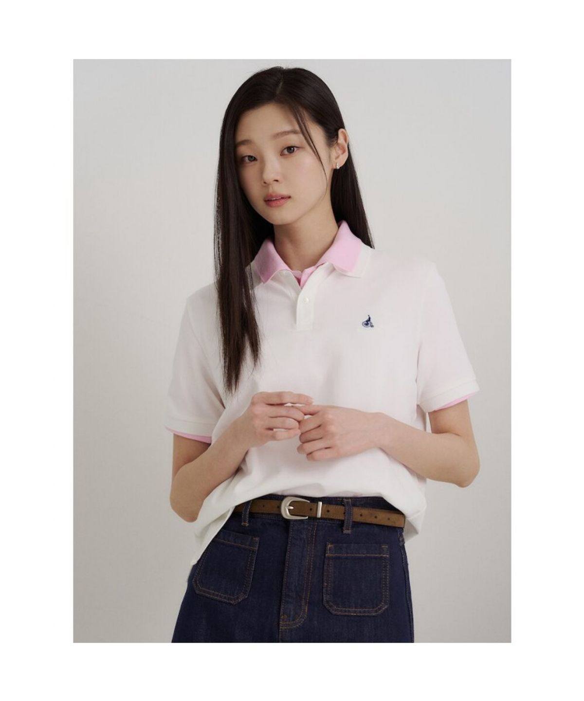 빈폴 멘(BEANPOLE MEN) [Essential] 피케 칼라넥 반소매 티셔츠  화이트