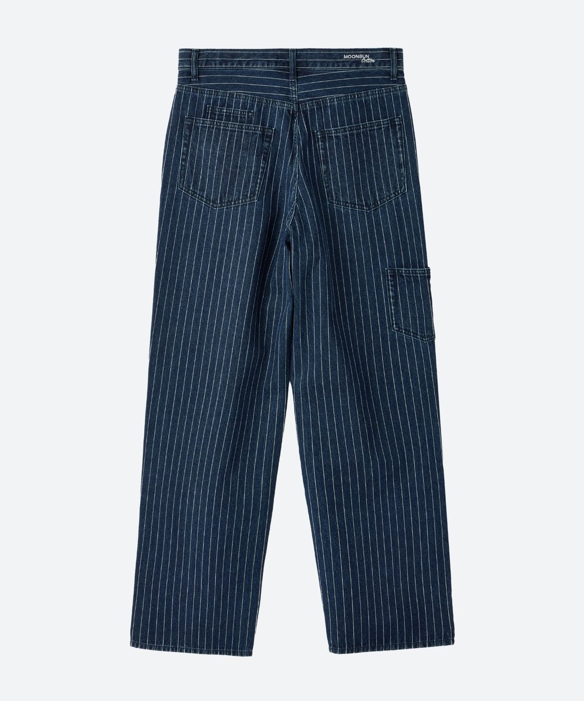 문선 아카이브(MOONSUN ARCHIVE) M.C UNISEX, Loose-Fit Pinstripe Denim Pants / DARK INDIGO