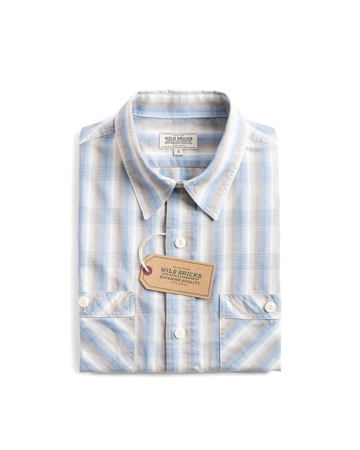 와일드 브릭스(WILD BRICKS) W25 WORK SHIRT (blue)
