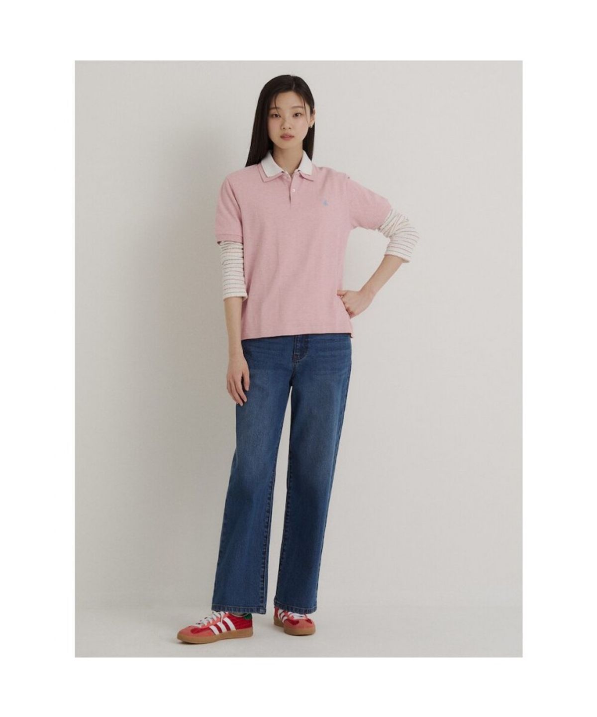 빈폴 멘(BEANPOLE MEN) [Essential] 피케 칼라넥 반소매 티셔츠  코럴