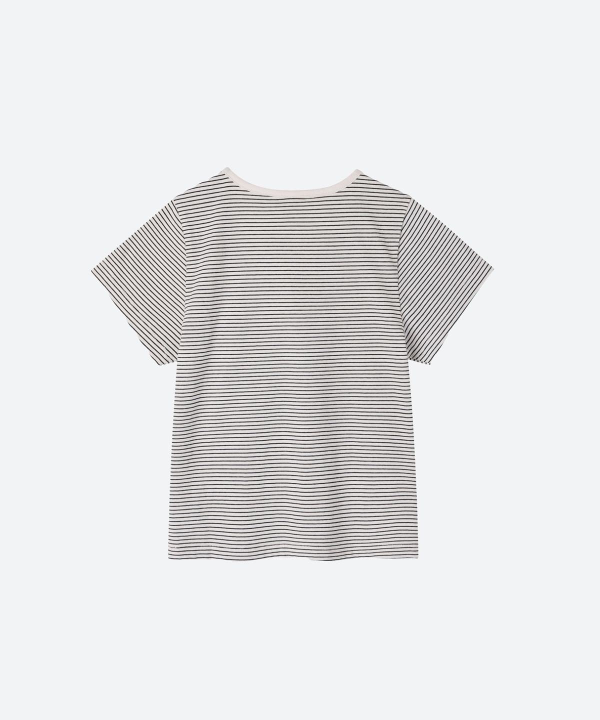 문선 아카이브(MOONSUN ARCHIVE) M.C Stripe Notch Neck T-Shirt / WHITE
