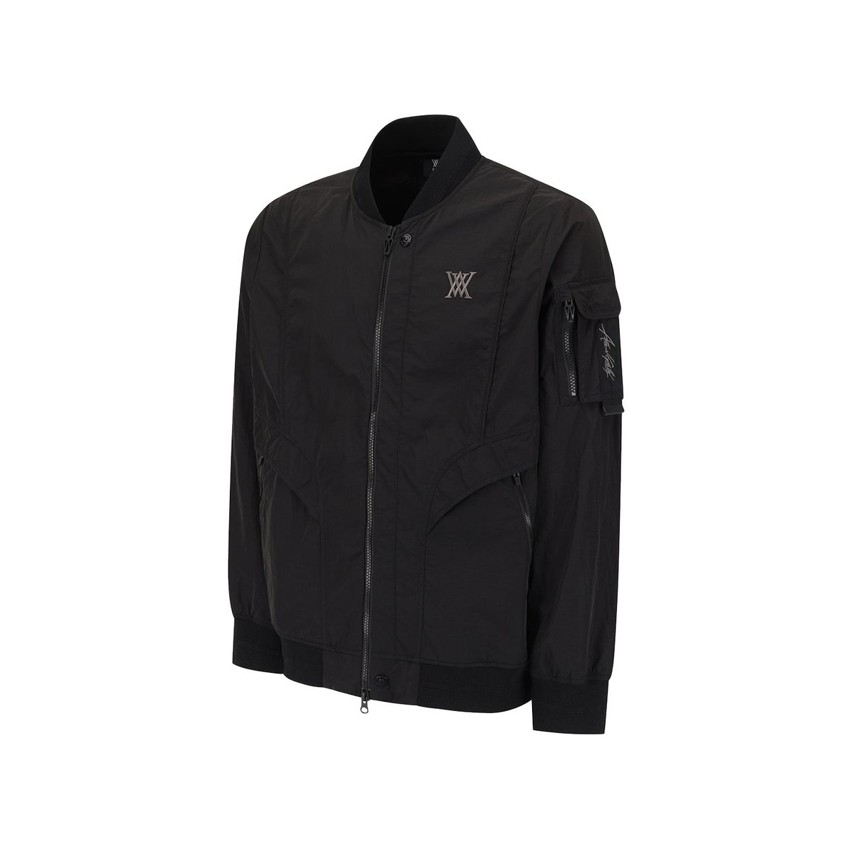 어뉴골프(ANEW GOLF) MEN SLEEVE POCKET MA-1 JACKET_BK