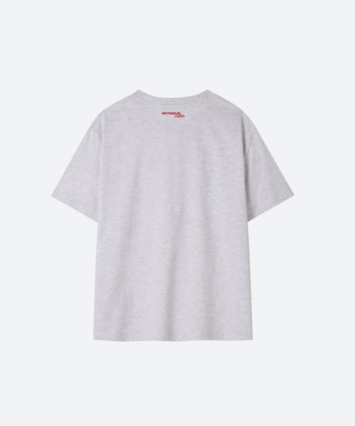 문선 아카이브(MOONSUN ARCHIVE) M.C UNISEX, Small Argyle Patch T-Shirt / MELANGE GRAY