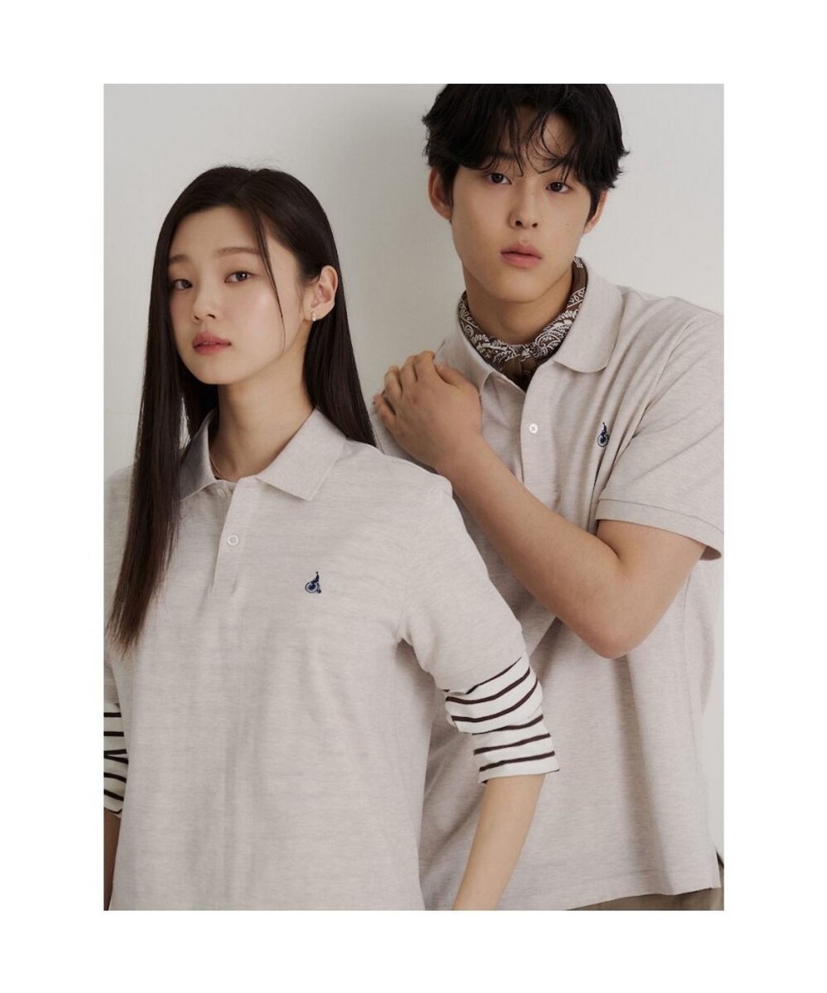 빈폴 멘(BEANPOLE MEN) [Essential] 피케 칼라넥 반소매 티셔츠  베이지