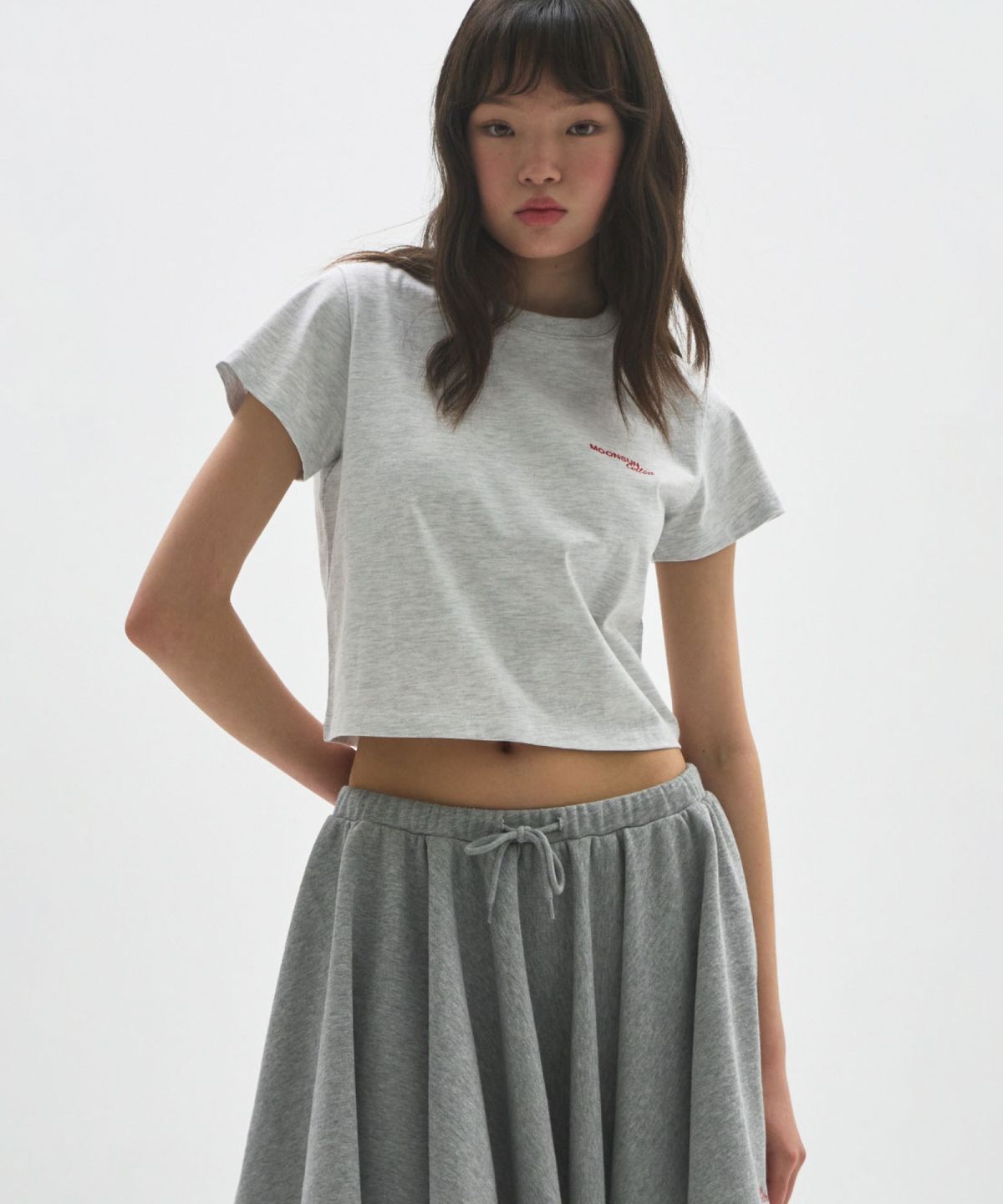 문선 아카이브(MOONSUN ARCHIVE) M.C Logo Baby T-Shirt / MELANGE GRAY