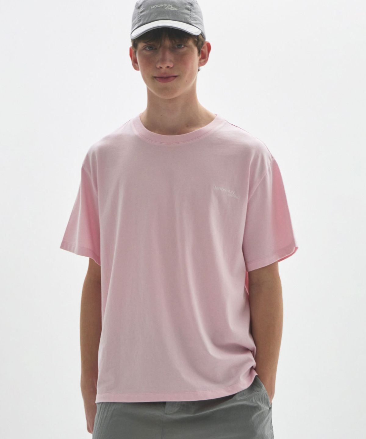 문선 아카이브(MOONSUN ARCHIVE) M.C UNISEX, Logo Basic T-Shirt / PINK