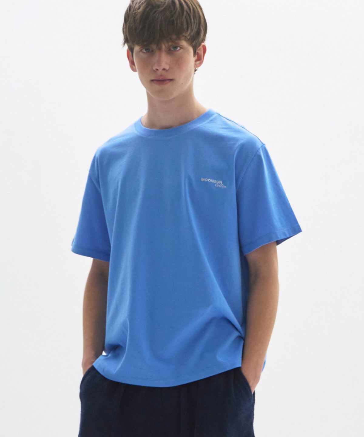 문선 아카이브(MOONSUN ARCHIVE) M.C UNISEX, Logo Basic T-Shirt / BLUE