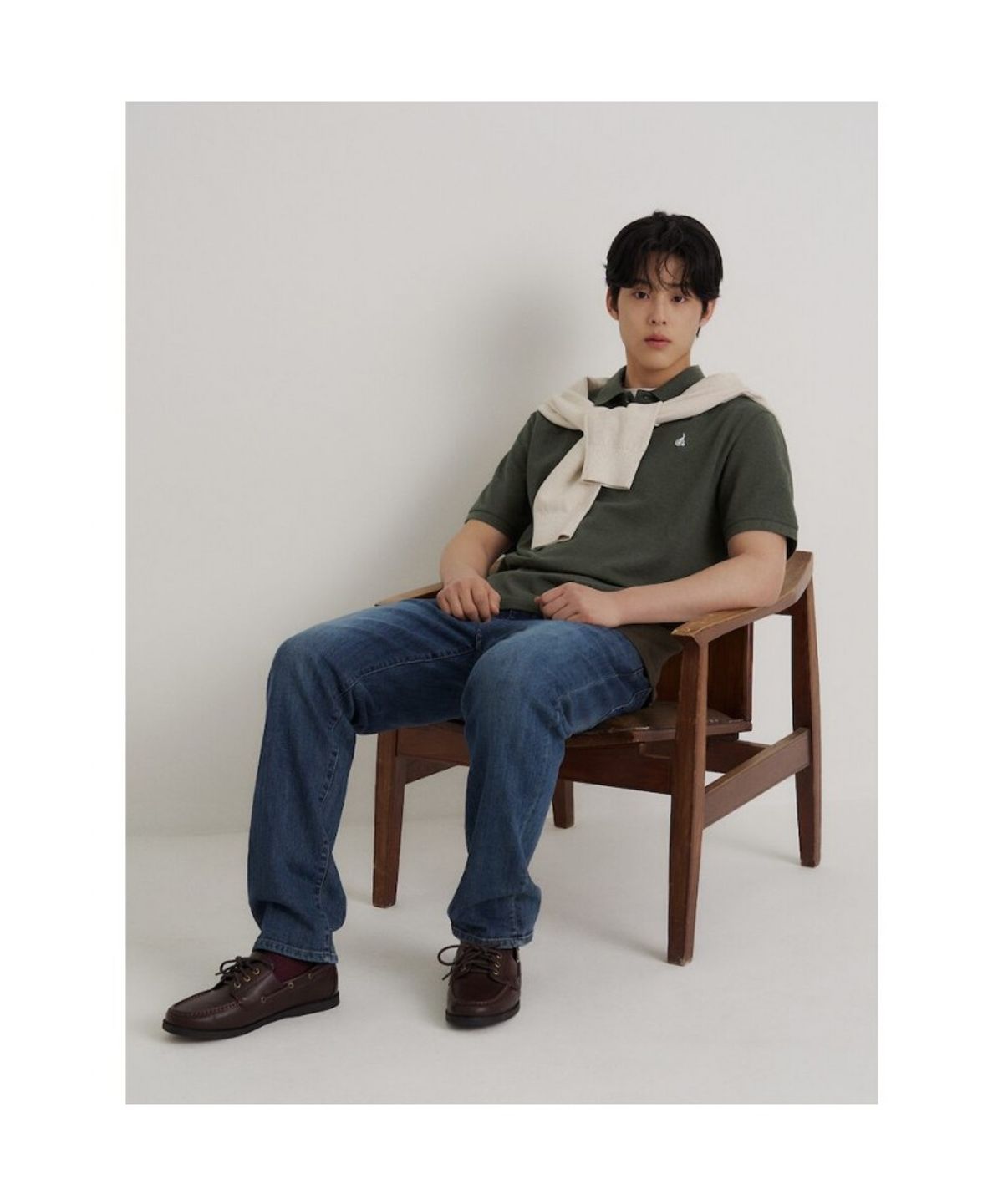 빈폴 멘(BEANPOLE MEN) [Essential] 피케 칼라넥 반소매 티셔츠  카키