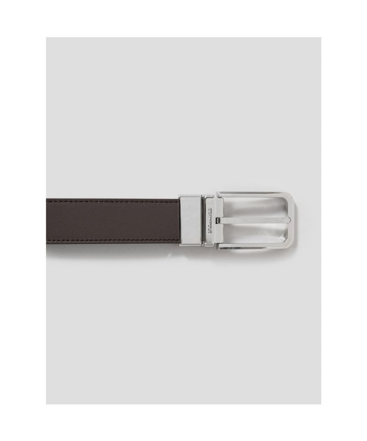 빈폴 액세서리(BEANPOLE ACCESSORY) 리버시블 라운드 버클 벨트 - 브라운