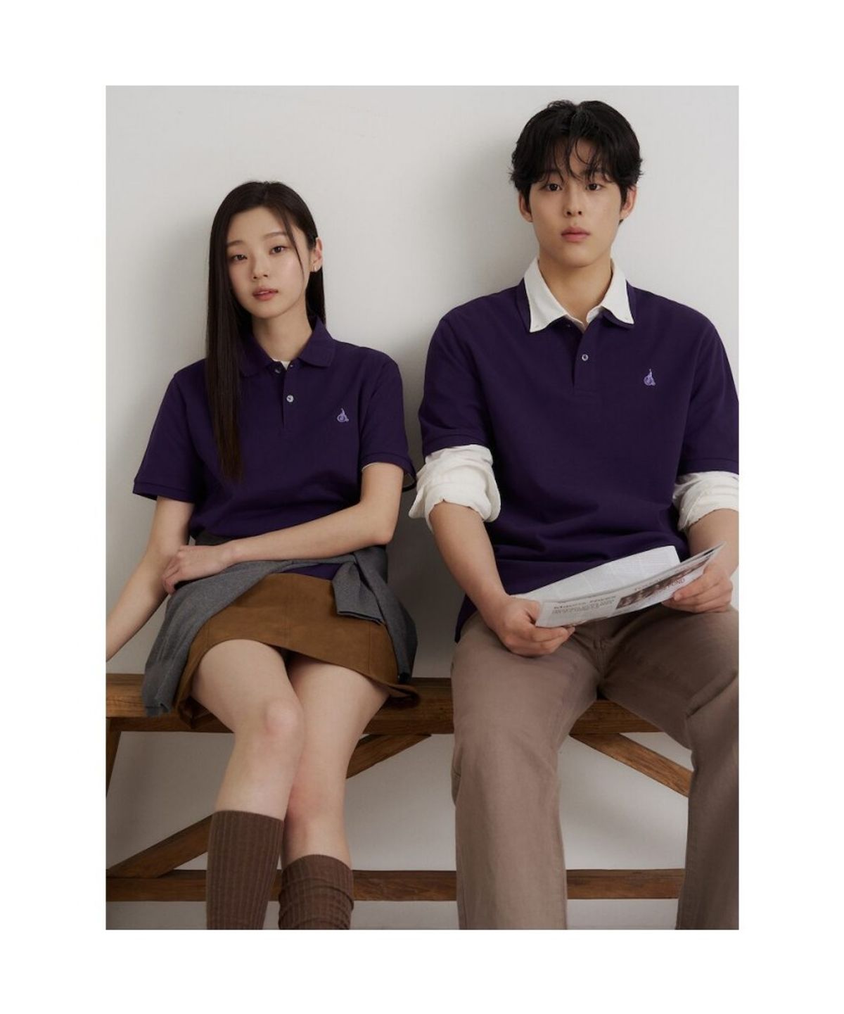 빈폴 멘(BEANPOLE MEN) [Essential] 피케 칼라넥 반소매 티셔츠  퍼플