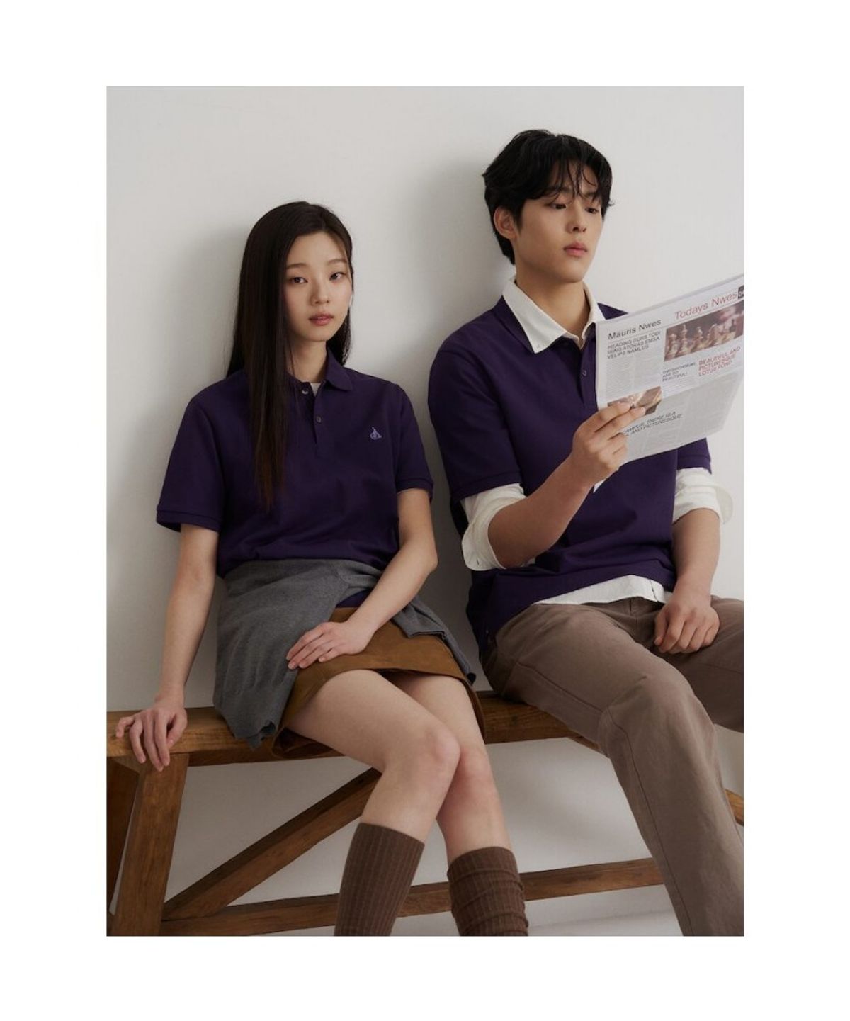 빈폴 멘(BEANPOLE MEN) [Essential] 피케 칼라넥 반소매 티셔츠  퍼플