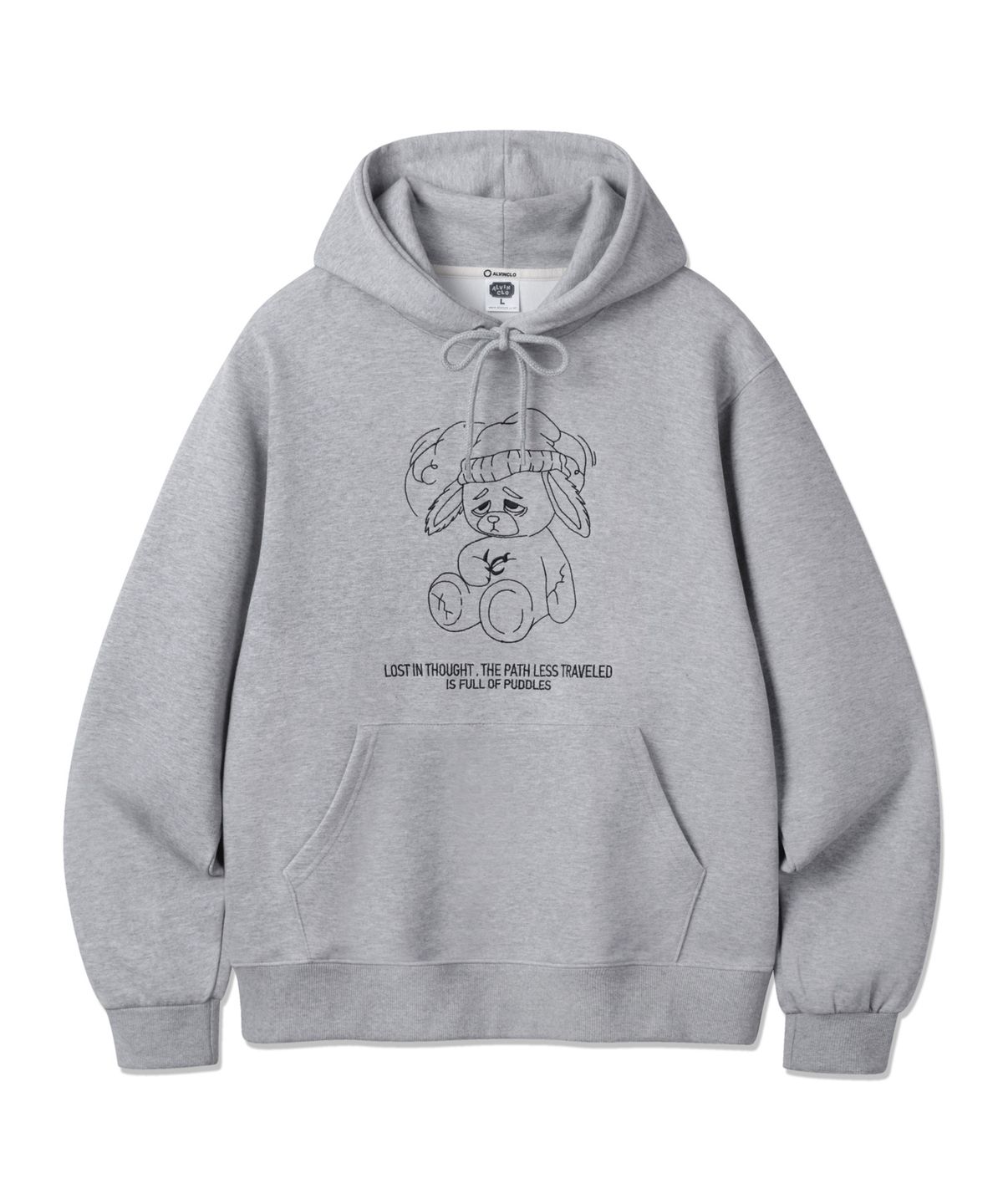 앨빈클로(ALVINCLO) RABBIT 후드티셔츠 AVH772 (3COLOR)