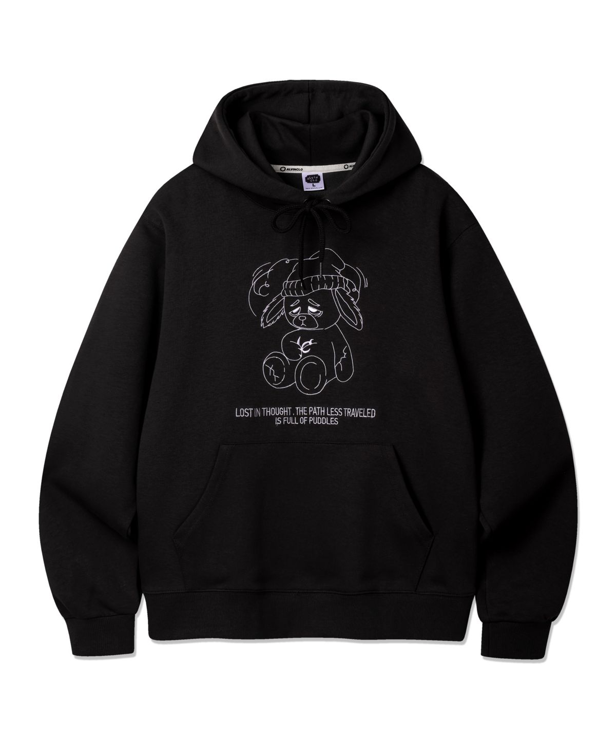 앨빈클로(ALVINCLO) RABBIT 후드티셔츠 AVH772 (3COLOR)