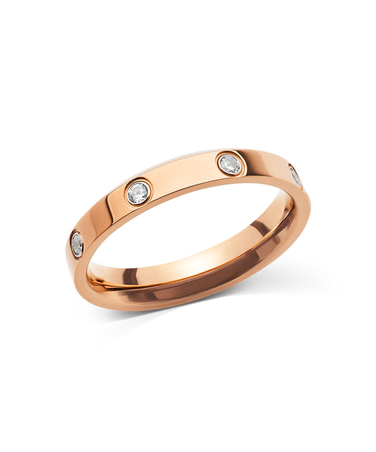 다니엘 웰링턴(DANIEL WELLINGTON) CLASSIC LUMINE RING 4mm 큐빅 레이어드 여성 패션반지