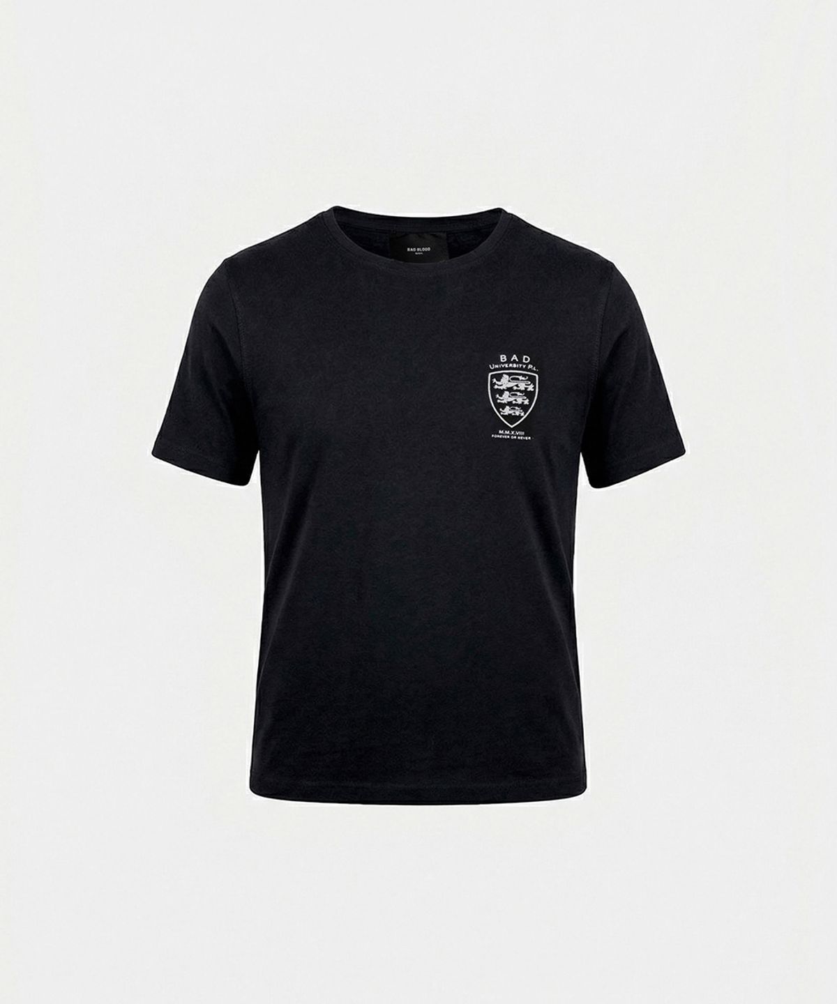 배드블러드(BADBLOOD) Shield-M Slim Fit Short Sleeve T-Shirt - Black