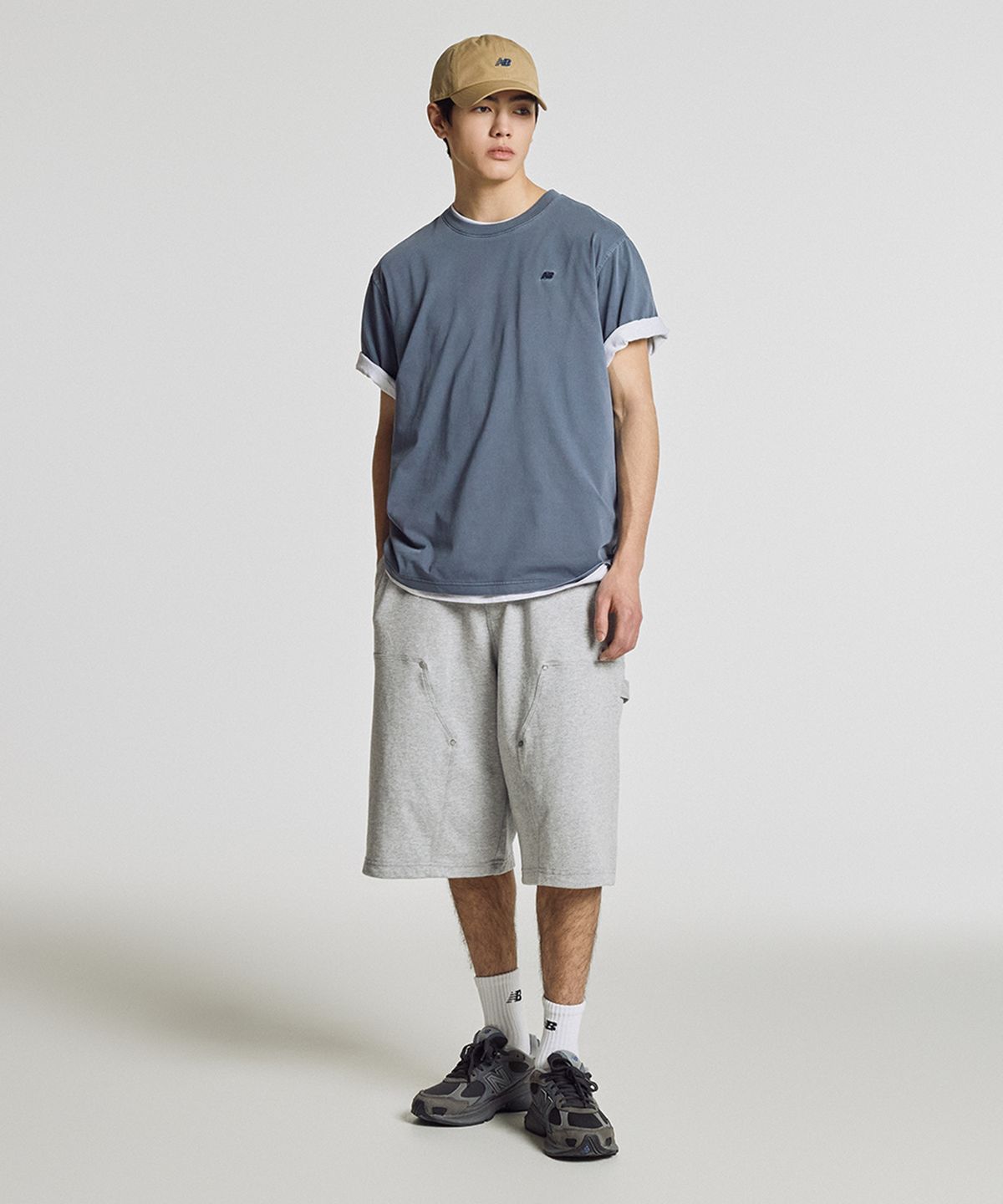 뉴발란스(NEW BALANCE) NBNVG31523 / UNI 트랙 클럽 카펜터 7부 쇼츠 (M/GRAY)