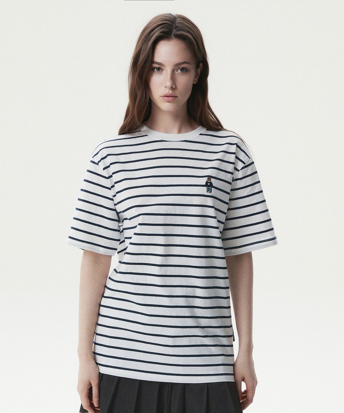 후아유(WHO.A.U) Steve Stripe Short Sleeve T-shirt / WHRSG2321U