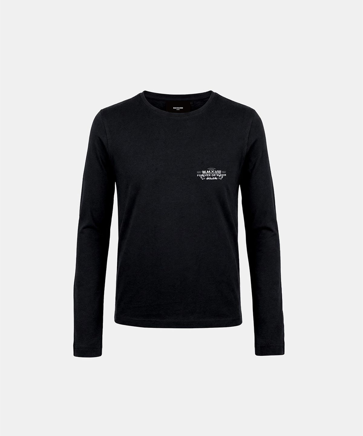 배드블러드(BADBLOOD) Viper Slim Fit Long Sleeve T-Shirt -  Black