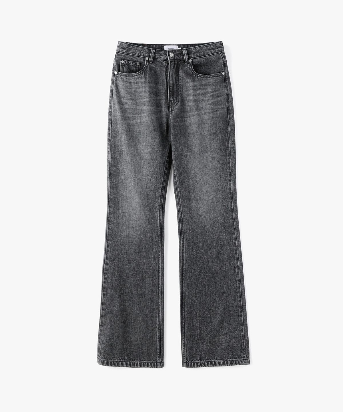 몽돌(MONGDOL) [Premium] 내추럴 세미 부츠컷 데님 진 그레이 MDPT059GRAY