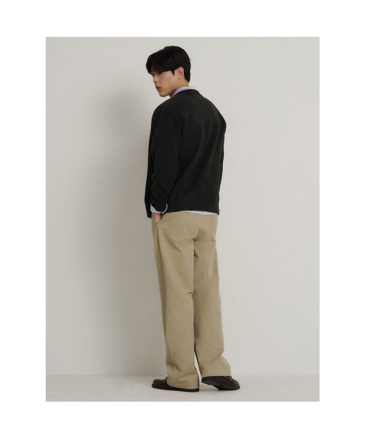 빈폴 멘(BEANPOLE MEN) 베럴비 라운드 카디건  블랙