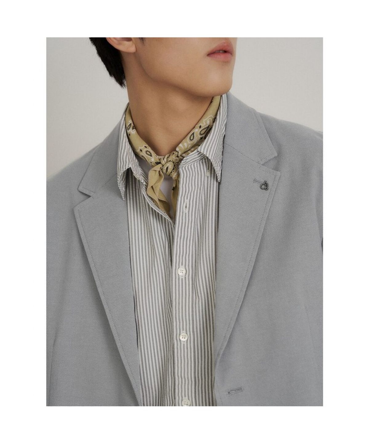 빈폴 멘(BEANPOLE MEN) 텍스처 셋업 재킷  그레이