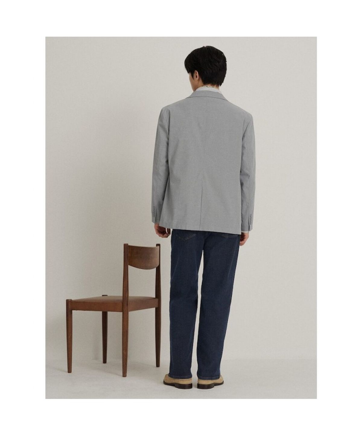 빈폴 멘(BEANPOLE MEN) 텍스처 셋업 재킷  그레이