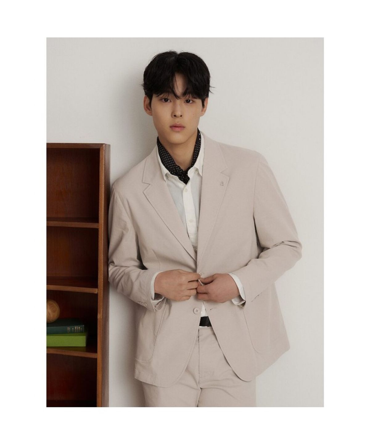 빈폴 멘(BEANPOLE MEN) 텍스처 셋업 재킷  베이지