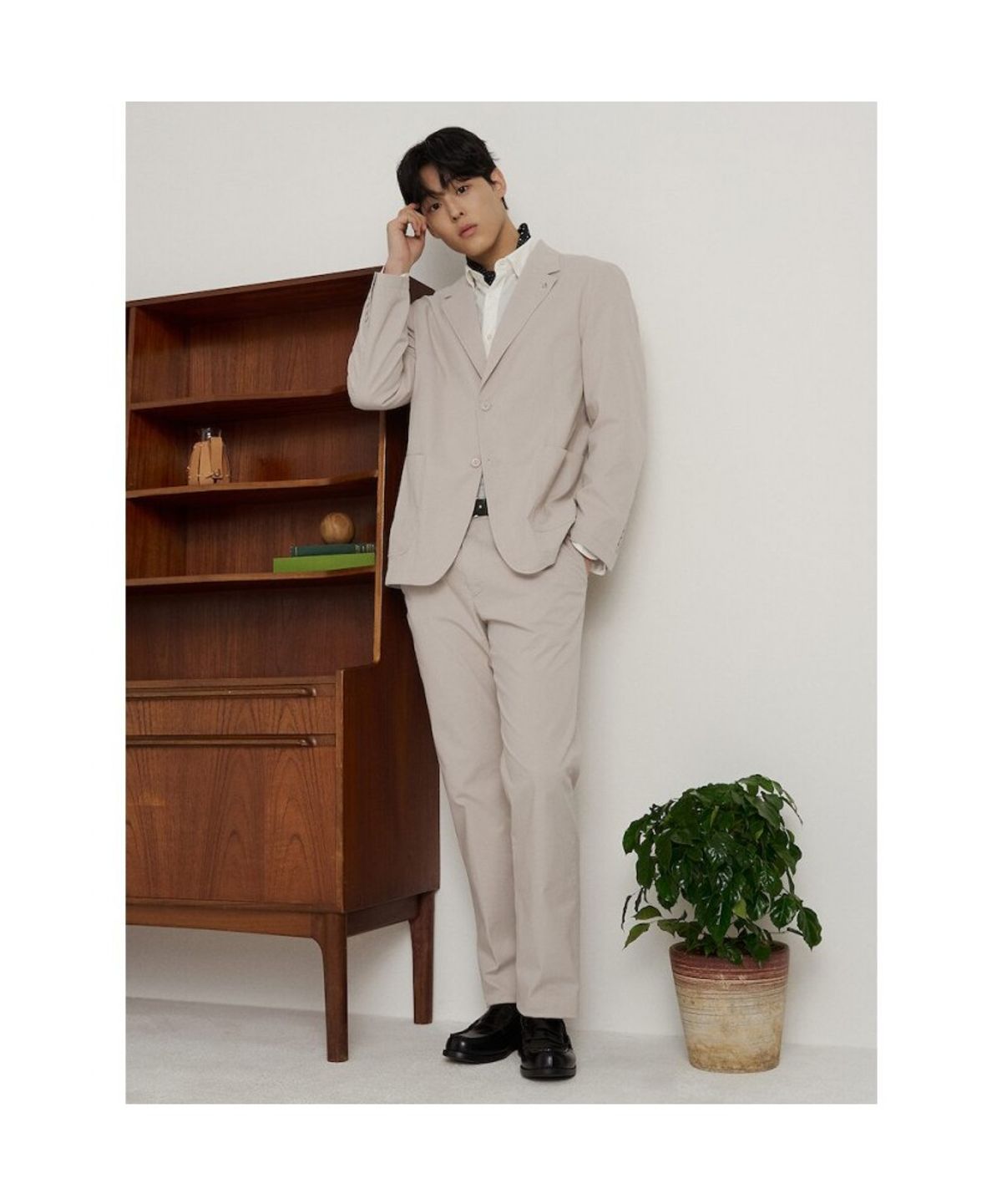 빈폴 멘(BEANPOLE MEN) 텍스처 셋업 재킷  베이지