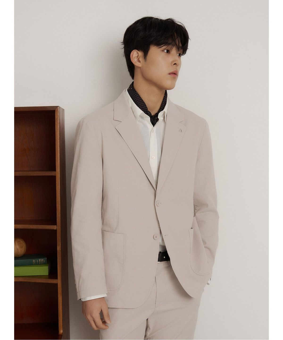 빈폴 멘(BEANPOLE MEN) 텍스처 셋업 재킷  베이지
