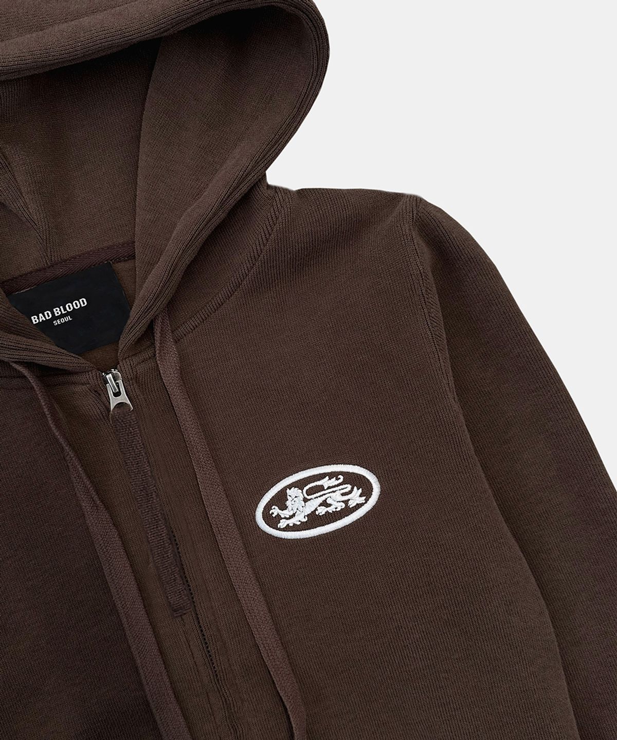 배드블러드(BADBLOOD) Mystic Capsule Slim-Fit Zip-Up Hoodie - Brown