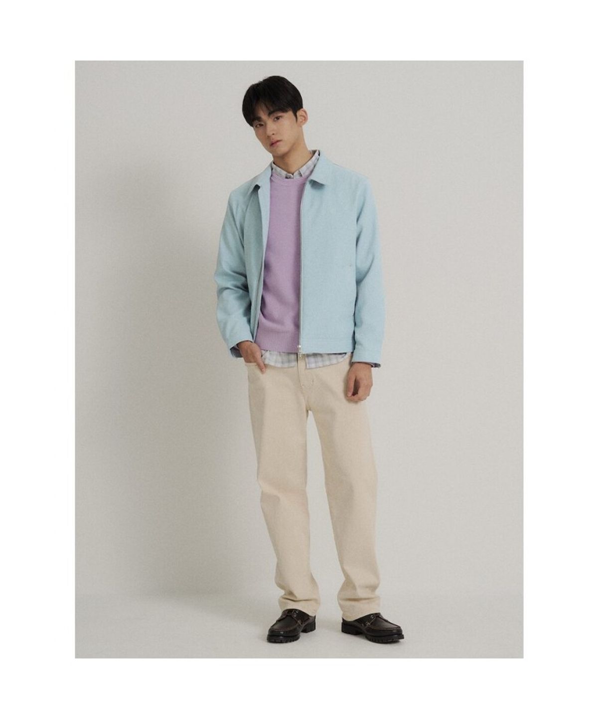 빈폴 멘(BEANPOLE MEN) 트윌 블루종  스카이 블루