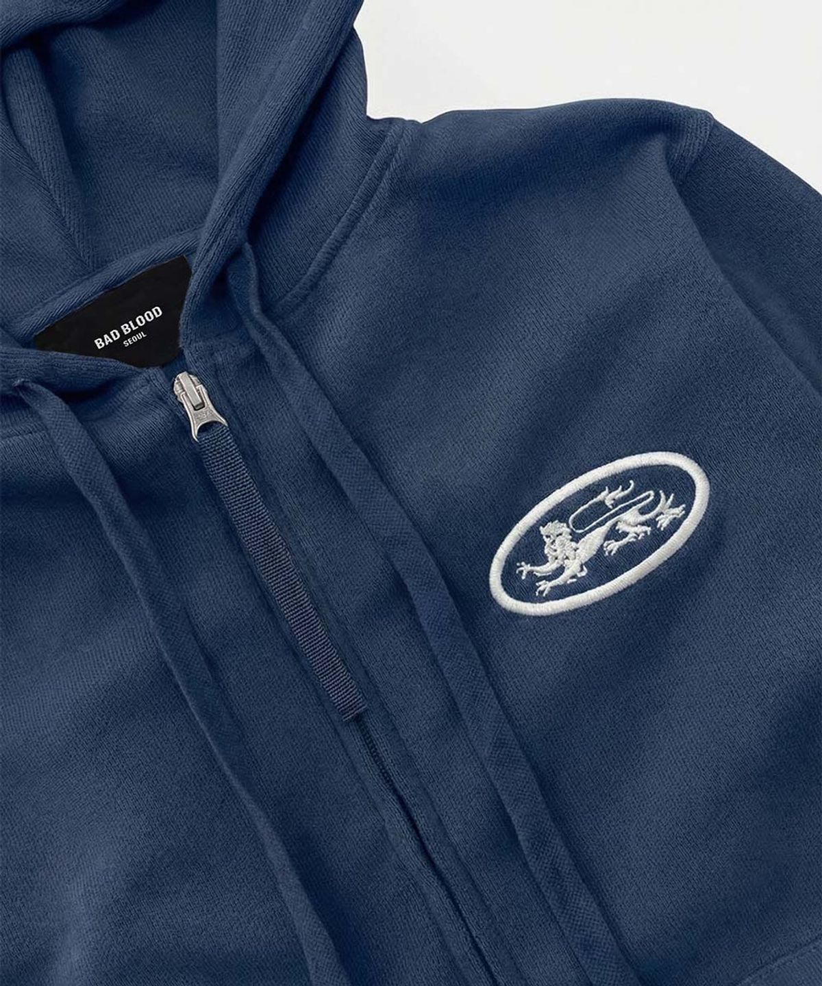 배드블러드(BADBLOOD) Mystic Capsule Slim-Fit Zip-Up Hoodie - Navy