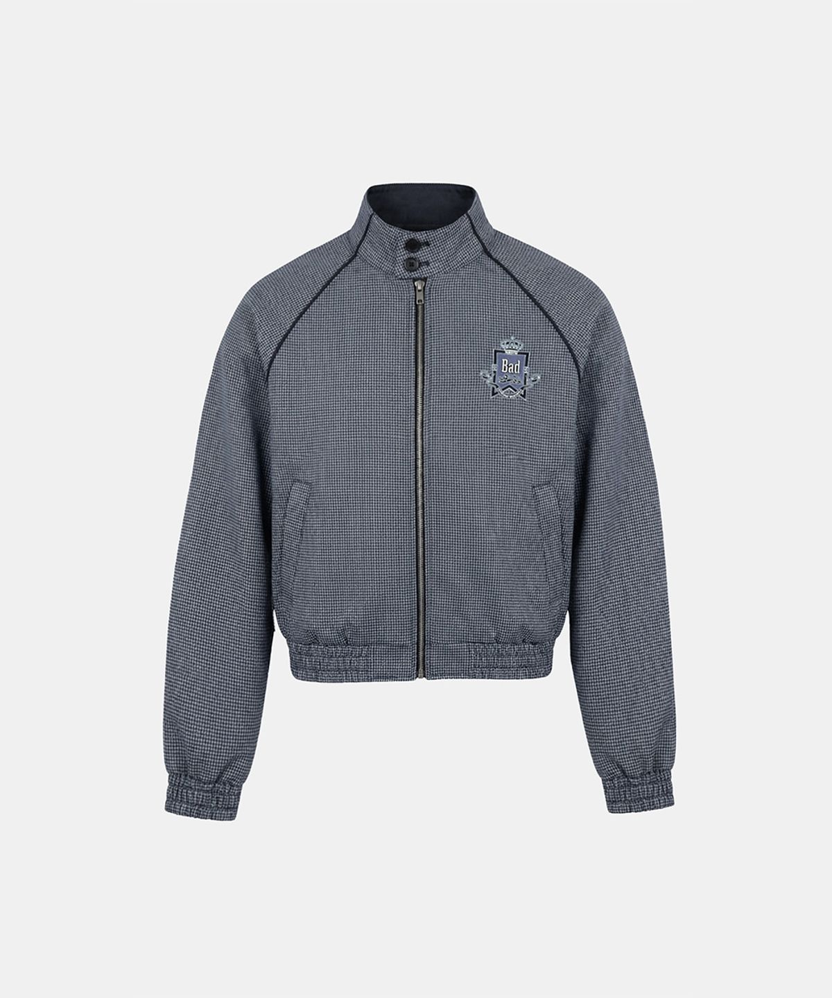 배드블러드(BADBLOOD) Shield-M Reversible Track Top - Navy Check
