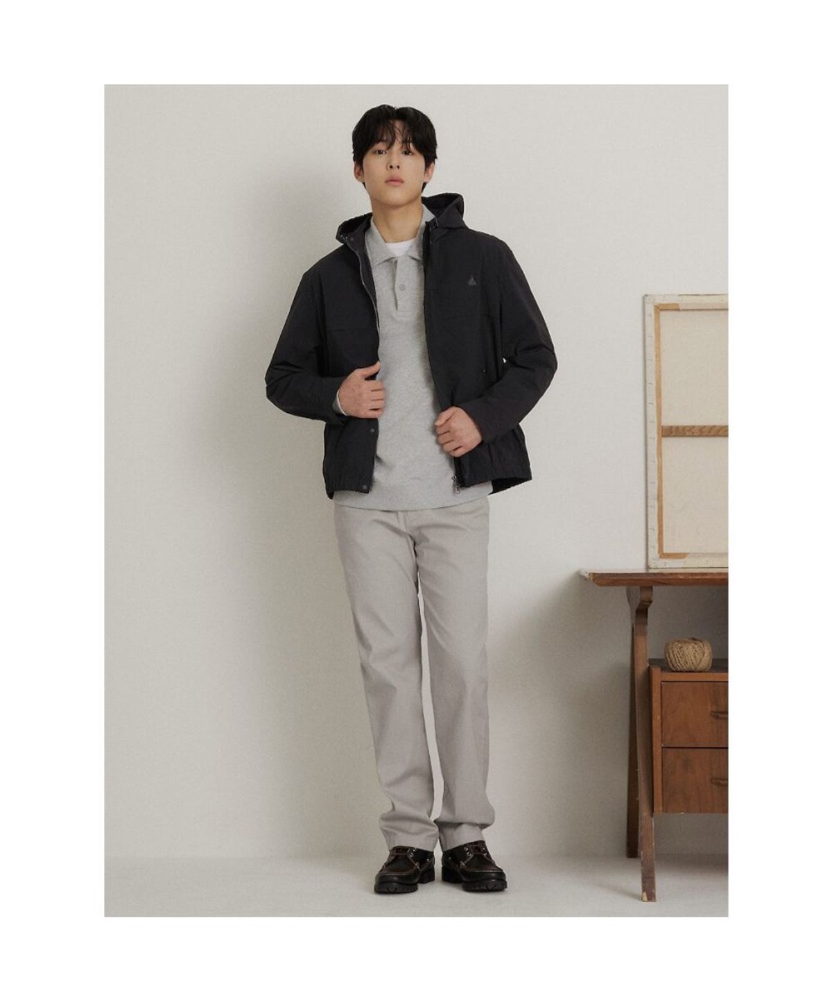 빈폴 멘(BEANPOLE MEN) 캐주얼 후드점퍼  블랙