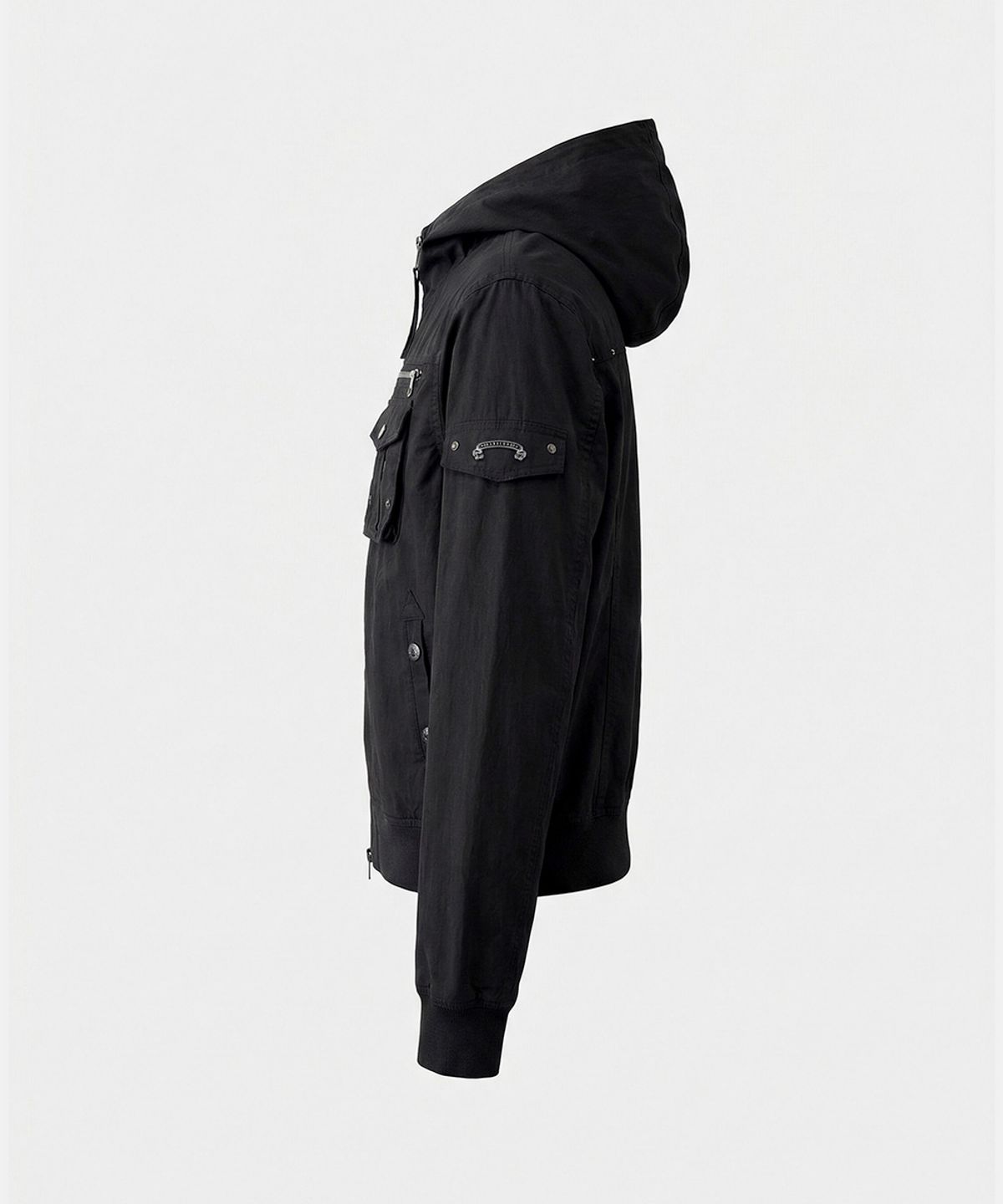 배드블러드(BADBLOOD) Daytona Nylon Hooded Jacket - Black