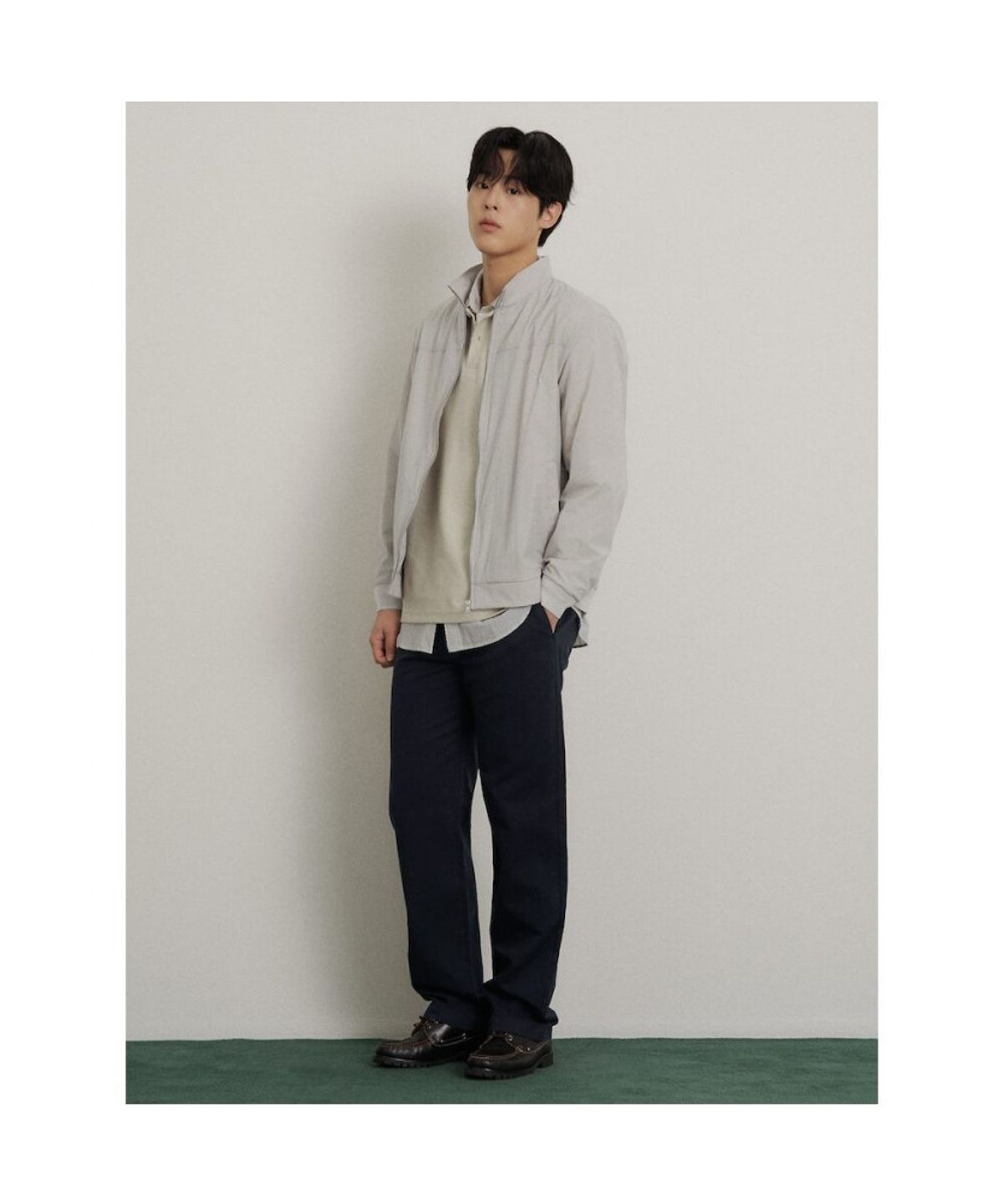 빈폴 멘(BEANPOLE MEN) 경량 숏 아우터  라이트 그레이