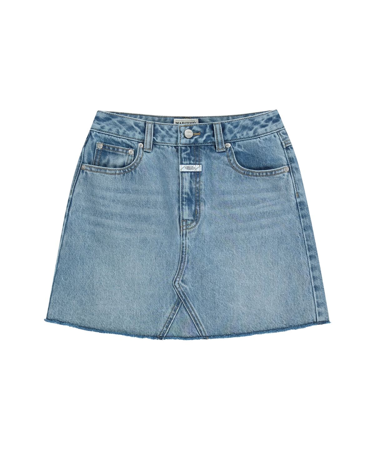 마리떼 프랑소와 저버(MARITHÉ + FRANҪOIS GIRBAUD) W RAW EDGE DENIM MINI SKIRT light blue