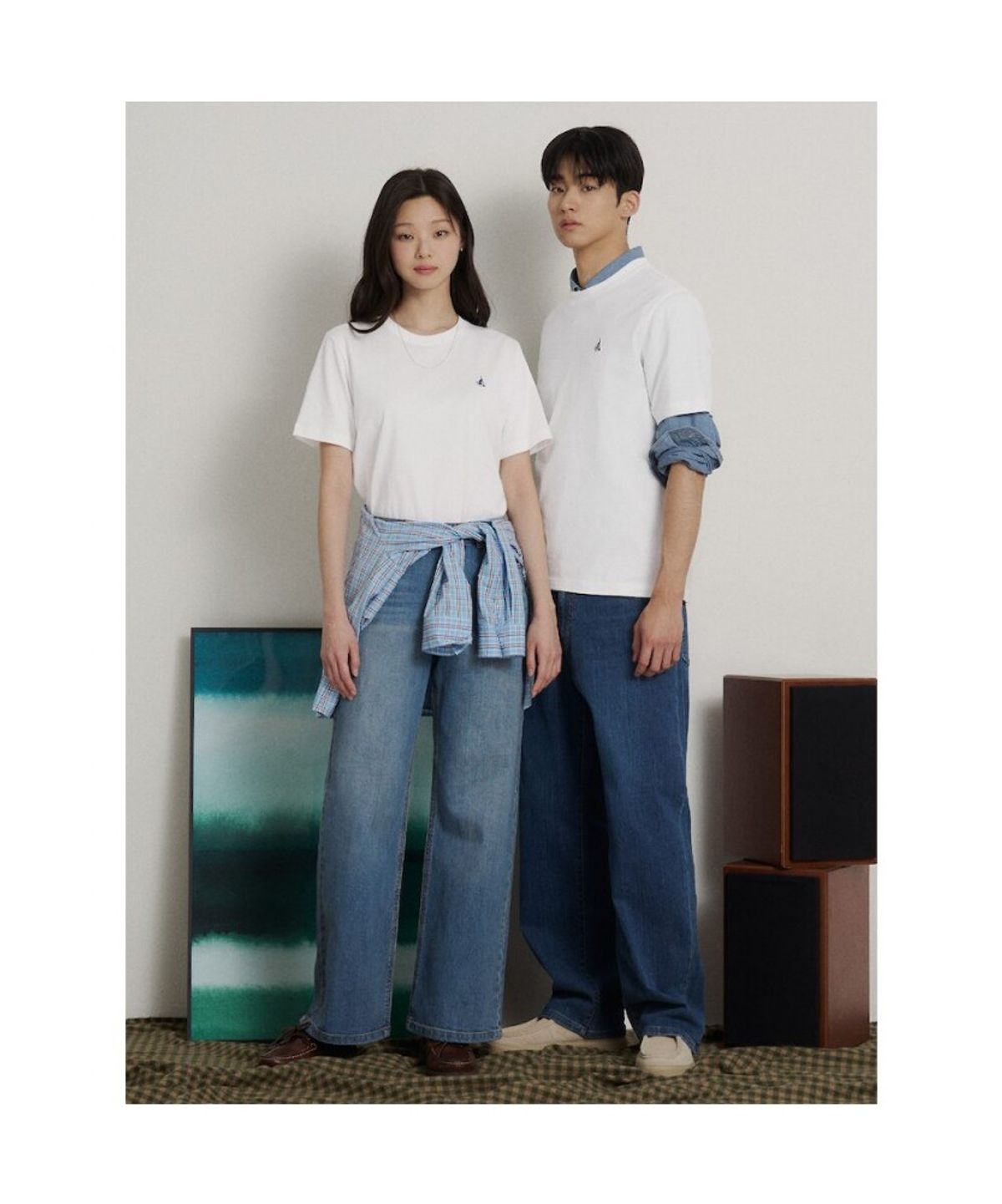 빈폴 멘(BEANPOLE MEN) [Essential] 라운드 반소매 티셔츠  화이트
