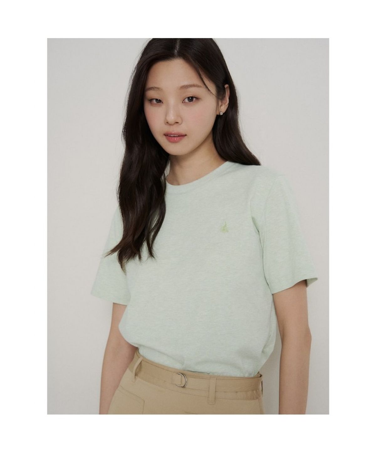 빈폴 멘(BEANPOLE MEN) [Essential] 라운드 반소매 티셔츠  올리브