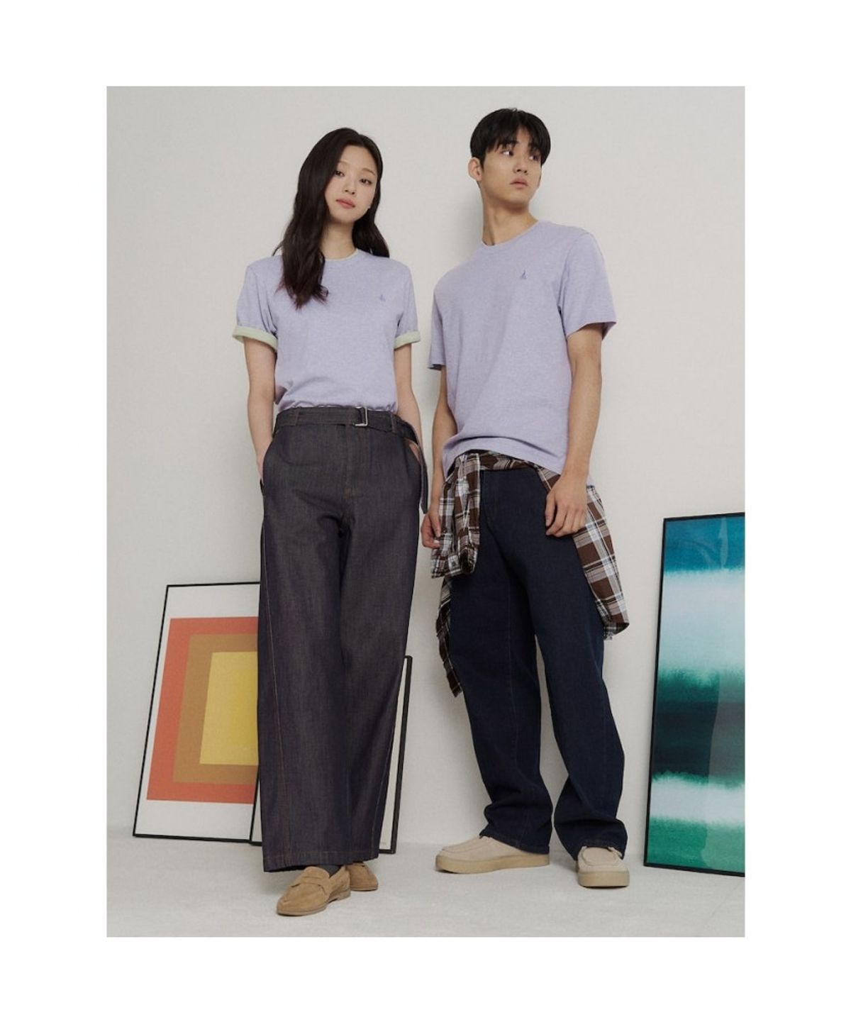 빈폴 멘(BEANPOLE MEN) [Essential] 라운드 반소매 티셔츠  퍼플