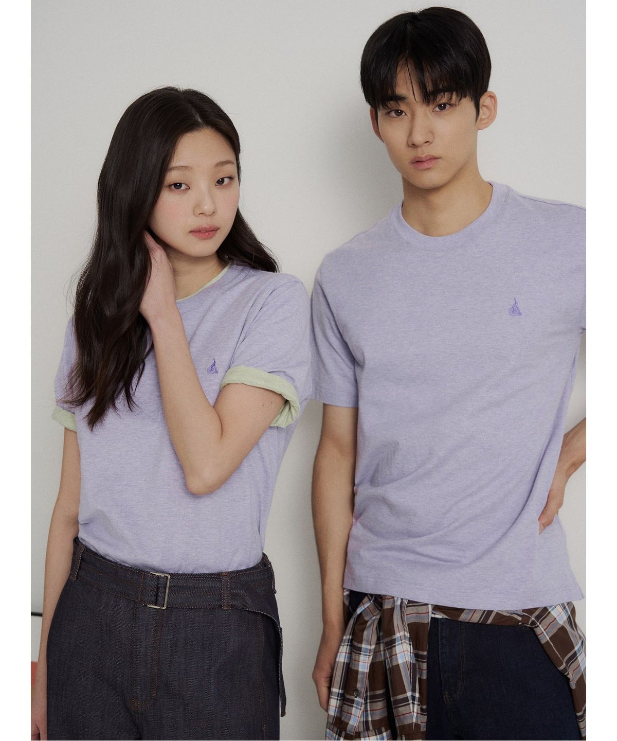빈폴 멘(BEANPOLE MEN) [Essential] 라운드 반소매 티셔츠  퍼플