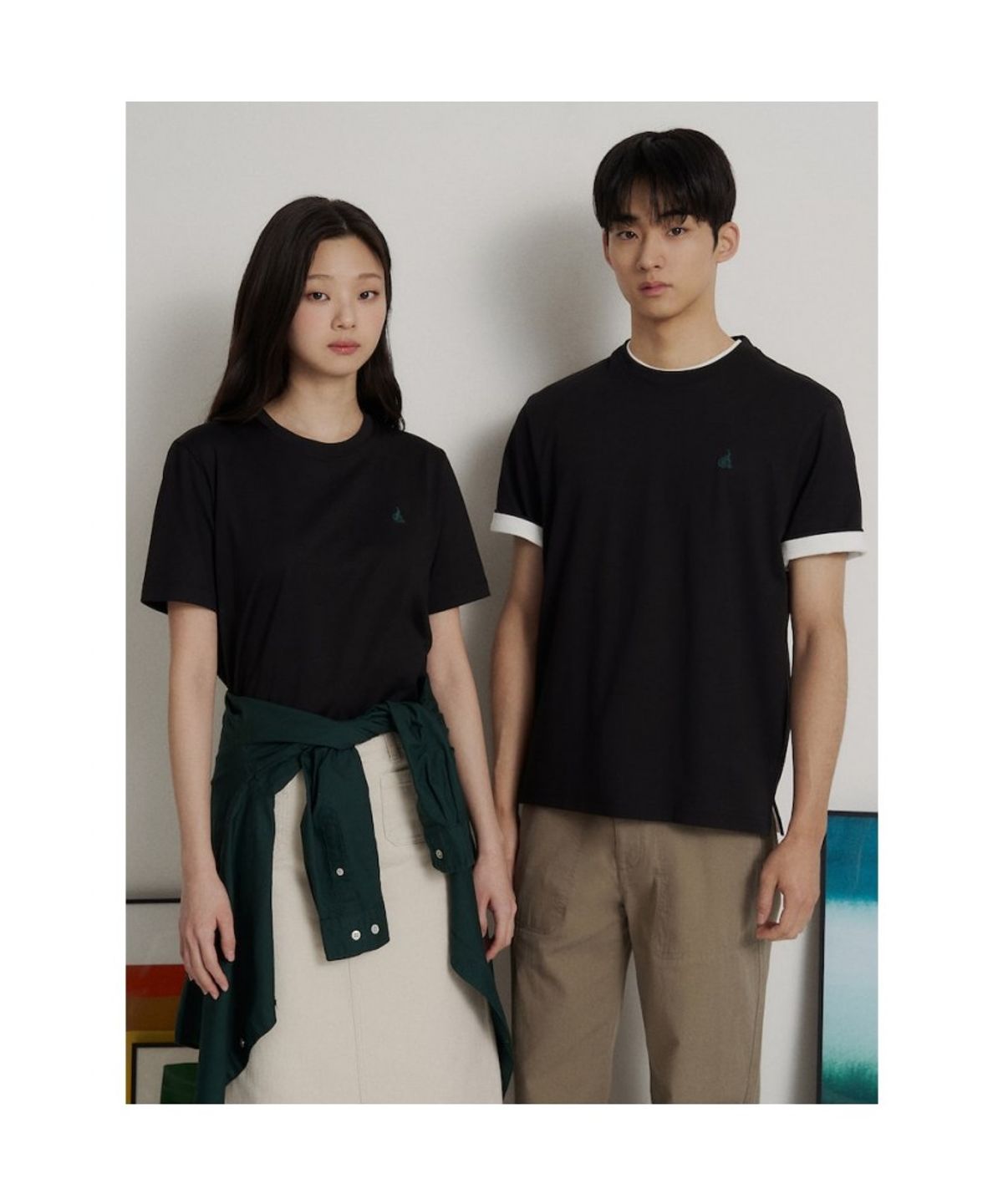 빈폴 멘(BEANPOLE MEN) [Essential] 라운드 반소매 티셔츠  블랙