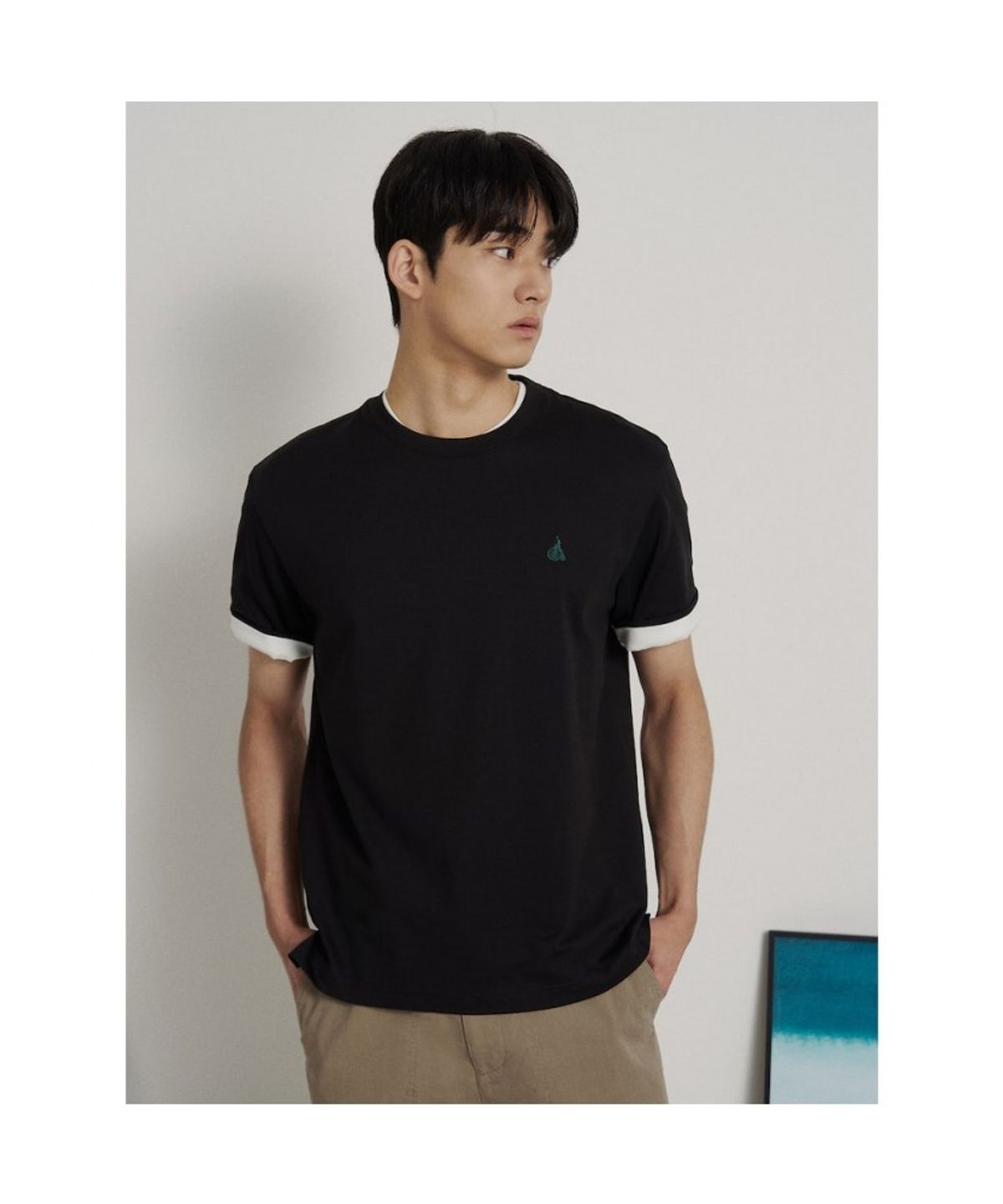 빈폴 멘(BEANPOLE MEN) [Essential] 라운드 반소매 티셔츠  블랙