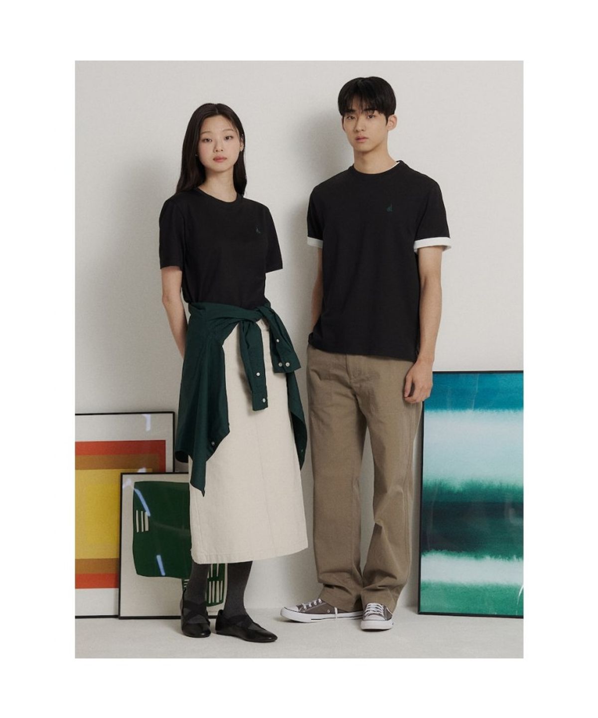 빈폴 멘(BEANPOLE MEN) [Essential] 라운드 반소매 티셔츠  블랙