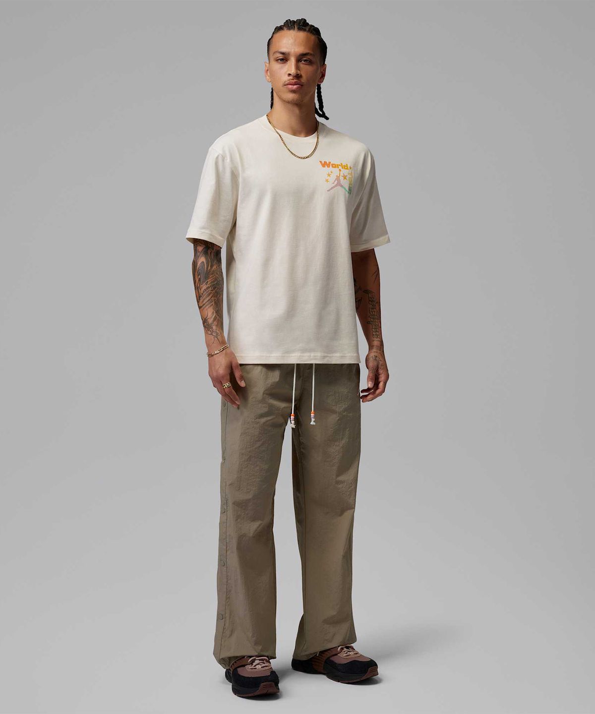 나이키(NIKE) 조던 브루클린 페스티벌 팬츠 M - 카키:페일 아이보리 / IF1951-247