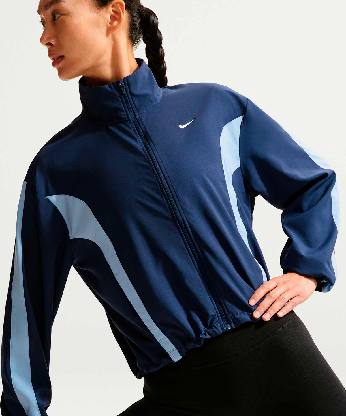 나이키(NIKE) 원 우븐 재킷 W - 미드나이트 네이비:알루미늄:화이트 / IV5394-410