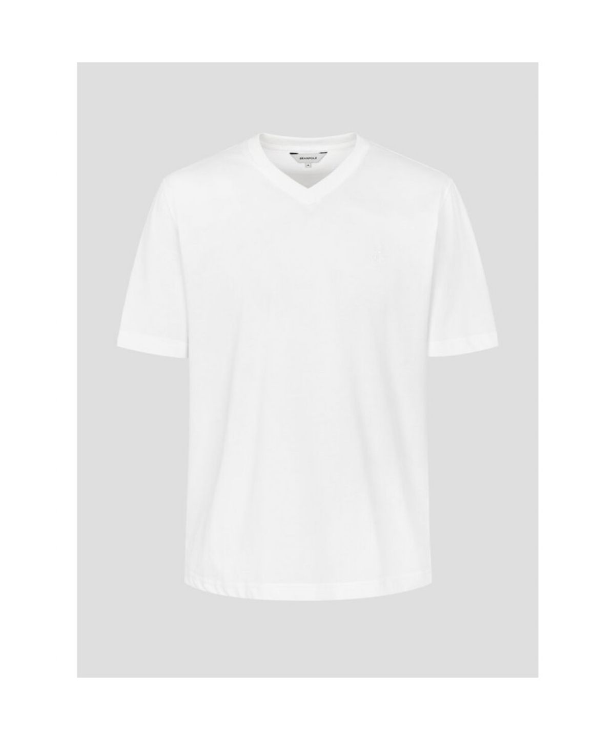빈폴 멘(BEANPOLE MEN) 기본 브이넥 반소매 티셔츠  화이트