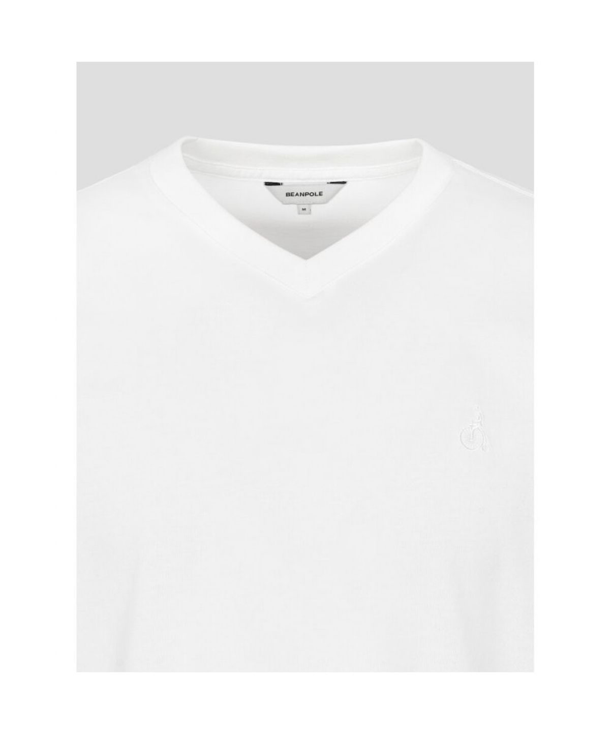 빈폴 멘(BEANPOLE MEN) 기본 브이넥 반소매 티셔츠  화이트