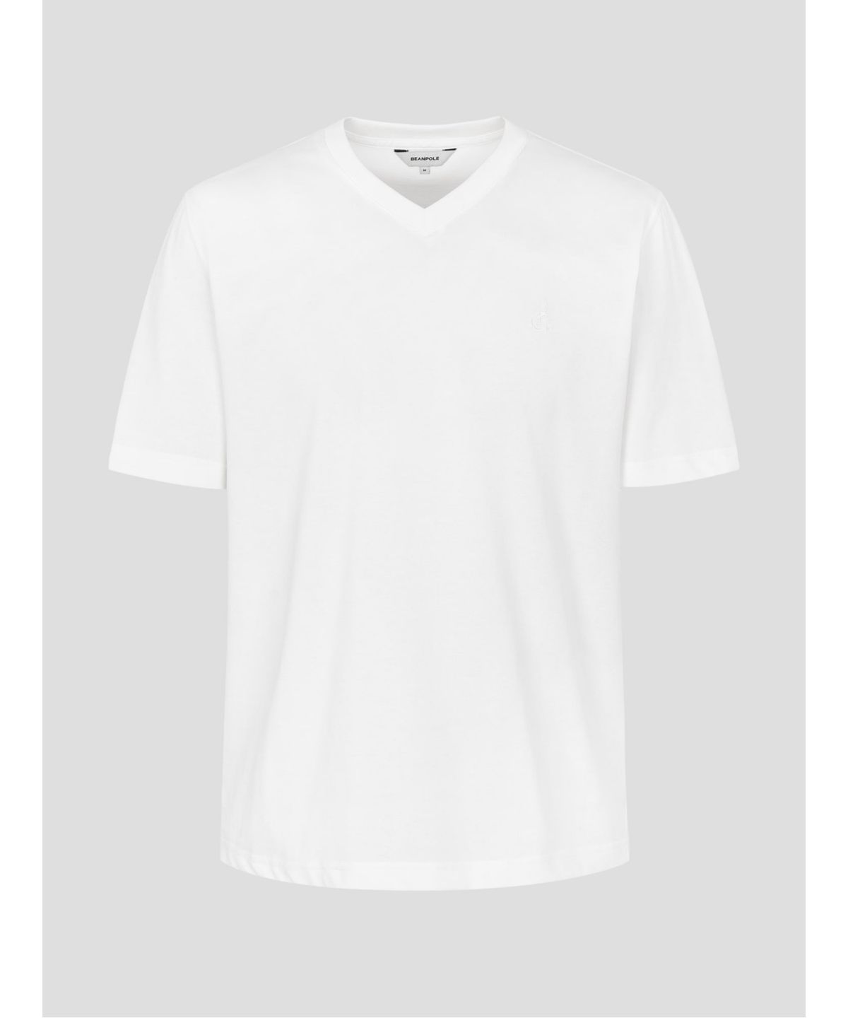 빈폴 멘(BEANPOLE MEN) 기본 브이넥 반소매 티셔츠  화이트