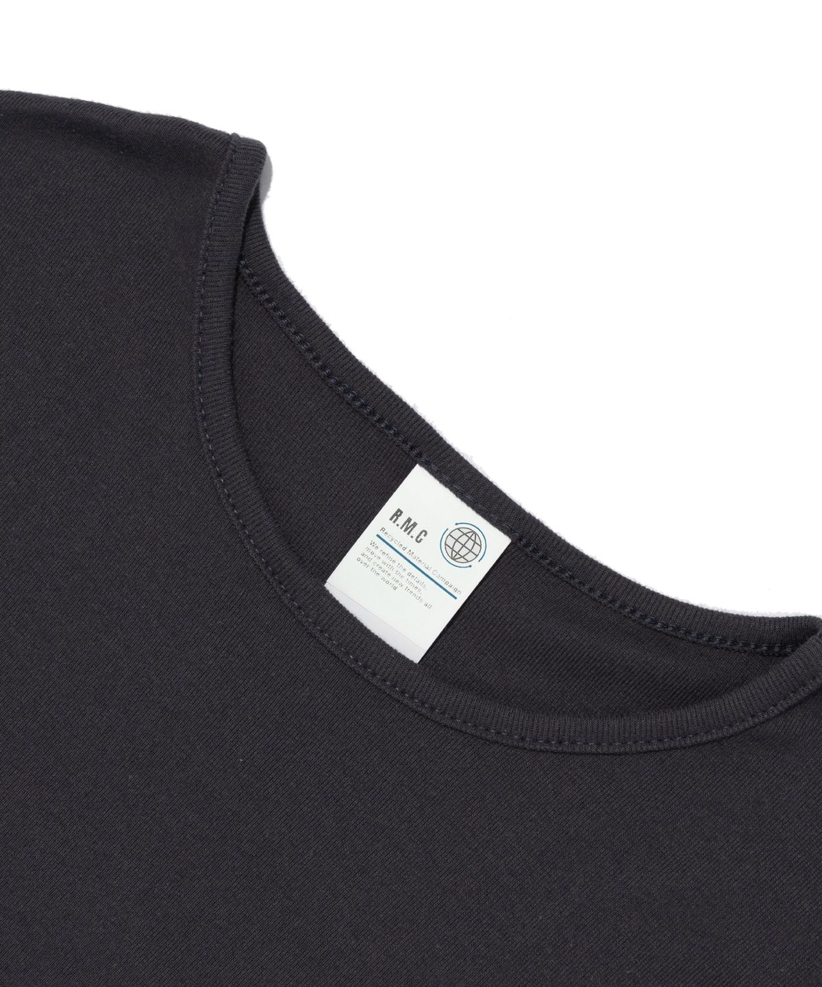 서울어패럴(SEOUL APPAREL) 아카이빙 레터링 로고 크롭 반팔 티셔츠 (차콜)